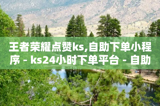 王者荣耀点赞ks,自助下单小程序 - ks24小时下单平台 - 自助下单24小时平台最便宜-第1张图片-靖非智能科技传媒