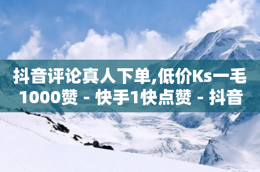 抖音评论真人下单,低价Ks一毛1000赞 - 快手1快点赞 - 抖音业务24小时免费下单