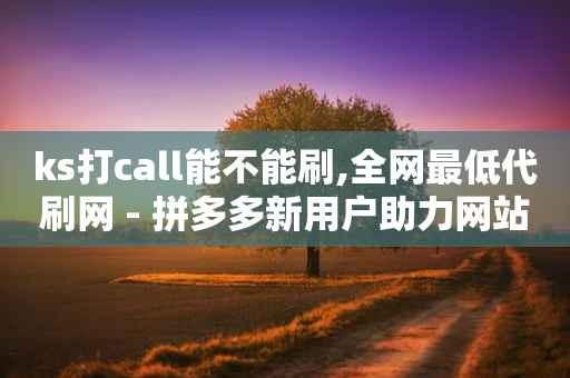 ks打call能不能刷,全网最低代刷网 - 拼多多新用户助力网站 - 拼多多助力提现50元是真的吗-第1张图片-靖非智能科技传媒