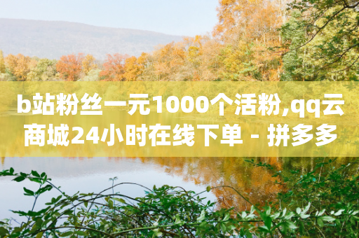 b站粉丝一元1000个活粉,qq云商城24小时在线下单 - 拼多多自助下单全网最便宜 - 博主拼多多助力-第1张图片-靖非智能科技传媒