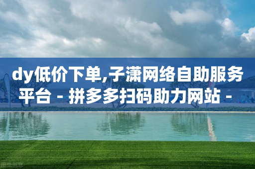 dy低价下单,子潇网络自助服务平台 - 拼多多扫码助力网站 - 拼多多带刀-第1张图片-靖非智能科技传媒