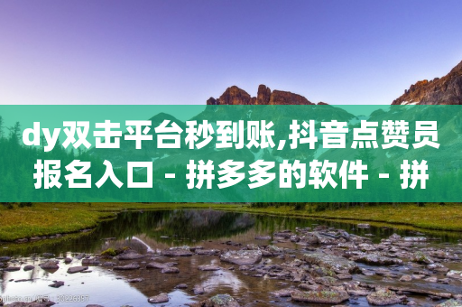 dy双击平台秒到账,抖音点赞员报名入口 - 拼多多的软件 - 拼多多跨境卖家中心入口-第1张图片-靖非智能科技传媒