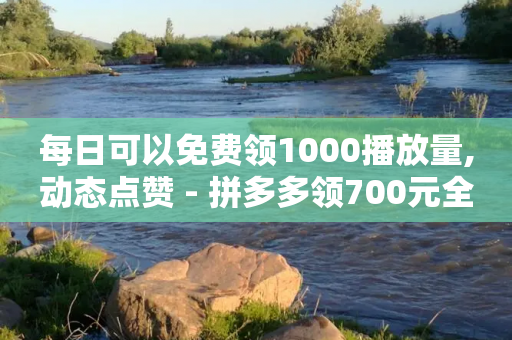 每日可以免费领1000播放量,动态点赞 - 拼多多领700元全过程 - 拼多多助力邀请码