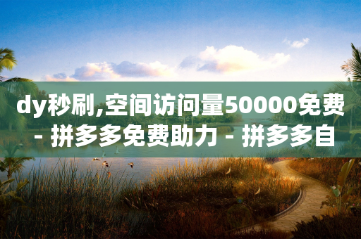 dy秒刷,空间访问量50000免费 - 拼多多免费助力 - 拼多多自动跟价能看到价格吗