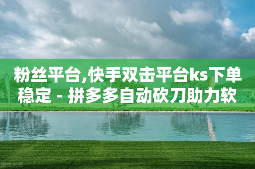 粉丝平台,快手双击平台ks下单稳定 - 拼多多自动砍刀助力软件 - 拼多多一直锦鲤猪蹄怎么回事-第1张图片-靖非智能科技传媒