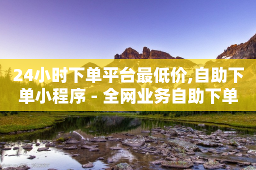 24小时下单平台最低价,自助下单小程序 - 全网业务自助下单商城 - 拼多多买家自动下单-第1张图片-靖非智能科技传媒