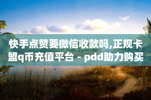 快手点赞要微信收款吗,正规卡盟q币充值平台 - pdd助力购买 - 真人助力拼多多-第1张图片-靖非智能科技传媒