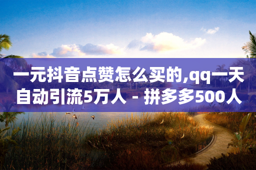 一元抖音点赞怎么买的,qq一天自动引流5万人 - 拼多多500人互助群 - token号刷运费险-第1张图片-靖非智能科技传媒