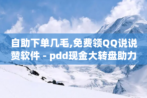 自助下单几毛,免费领QQ说说赞软件 - pdd现金大转盘助力网站 - 拼多多40元需要多少人砍价-第1张图片-靖非智能科技传媒