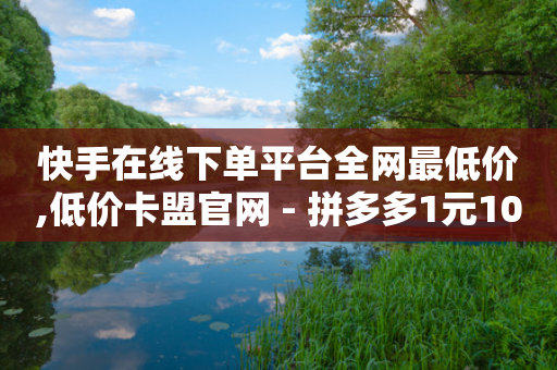 快手在线下单平台全网最低价,低价卡盟官网 - 拼多多1元10刀助力平台 - 运费险脚本-第1张图片-靖非智能科技传媒