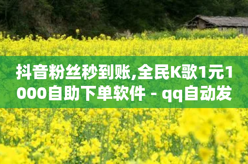 抖音粉丝秒到账,全民K歌1元1000自助下单软件 - qq自动发卡网 - 免费QQ空间说说赞软件