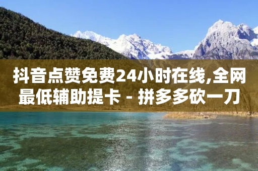 抖音点赞免费24小时在线,全网最低辅助提卡 - 拼多多砍一刀助力平台 - 拼多多好友助力泄露信息辟谣-第1张图片-靖非智能科技传媒