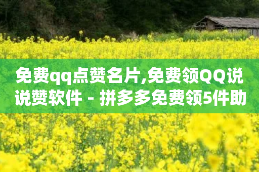 免费qq点赞名片,免费领QQ说说赞软件 - 拼多多免费领5件助力 - 拼多多700元福卡-第1张图片-靖非智能科技传媒