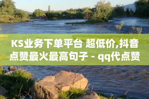 KS业务下单平台 超低价,抖音点赞最火最高句子 - qq代点赞 - 快手流量推广网站