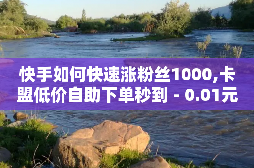 快手如何快速涨粉丝1000,卡盟低价自助下单秒到 - 0.01元宝后还有什么套路 - 拼多多砍价积分