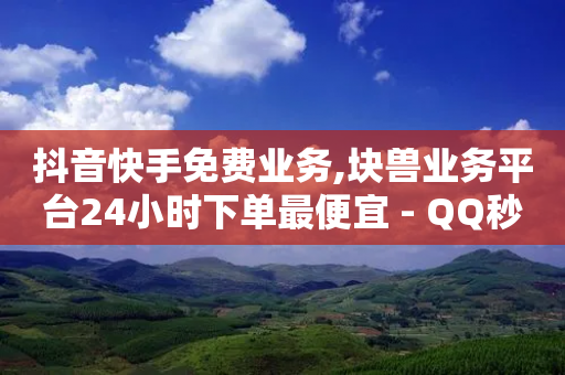 抖音快手免费业务,块兽业务平台24小时下单最便宜 - QQ秒赞网网址 - 网红云商城自助下单软件-第1张图片-靖非智能科技传媒