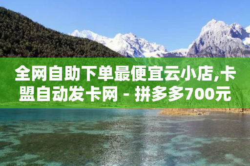 全网自助下单最便宜云小店,卡盟自动发卡网 - 拼多多700元是诈骗吗 - 抖音接码拿号平台-第1张图片-靖非智能科技传媒