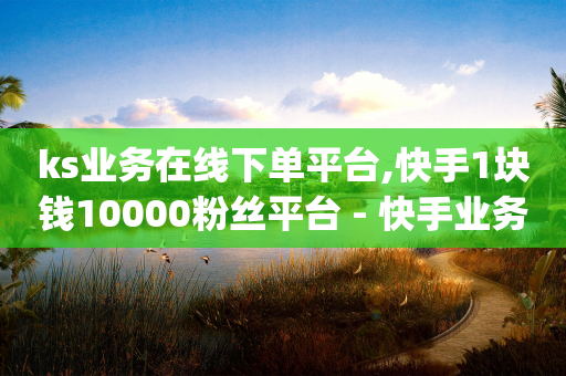 ks业务在线下单平台,快手1块钱10000粉丝平台 - 快手业务低价自助平台超低价 - qq空间说说浏览次数怎么隐藏