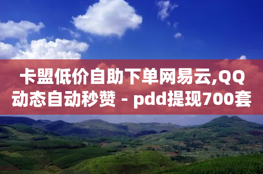 卡盟低价自助下单网易云,QQ动态自动秒赞 - pdd提现700套路最后一步 - 拼多多老是自动生成订单-第1张图片-靖非智能科技传媒