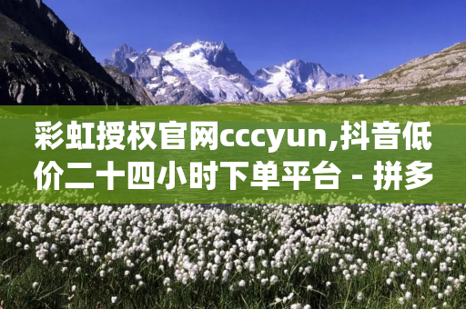 彩虹授权官网cccyun,抖音低价二十四小时下单平台 - 拼多多砍价下单平台 - 新手如何在拼多多上购物