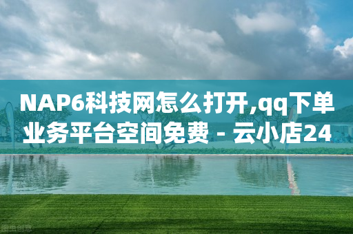 NAP6科技网怎么打开,qq下单业务平台空间免费 - 云小店24小时自助下单 - 拼多多砍一刀网站