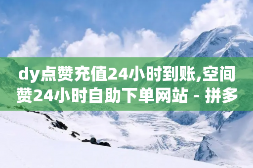 dy点赞充值24小时到账,空间赞24小时自助下单网站 - 拼多多在线助力网站 - 拼多多助力欠款是真的吗-第1张图片-靖非智能科技传媒