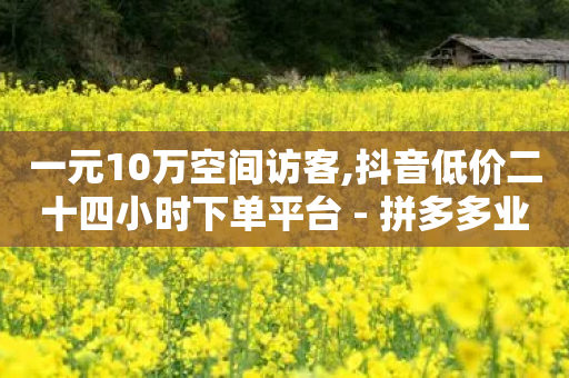 一元10万空间访客,抖音低价二十四小时下单平台 - 拼多多业务关注下单平台入口链接 - 拼多多积分后面还有什么集卡-第1张图片-靖非智能科技传媒