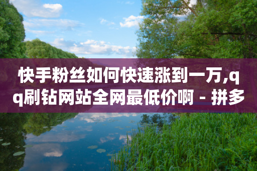 快手粉丝如何快速涨到一万,qq刷钻网站全网最低价啊 - 拼多多黑科技引流推广神器 - 闲鱼pdd助力是真的吗-第1张图片-靖非智能科技传媒