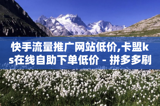 快手流量推广网站低价,卡盟ks在线自助下单低价 - 拼多多刷刀软件免费版下载 - 拼多多偿助