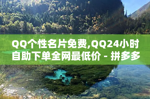 QQ个性名片免费,QQ24小时自助下单全网最低价 - 拼多多自动砍刀助力软件 - 拼多多助力投诉吗有用吗