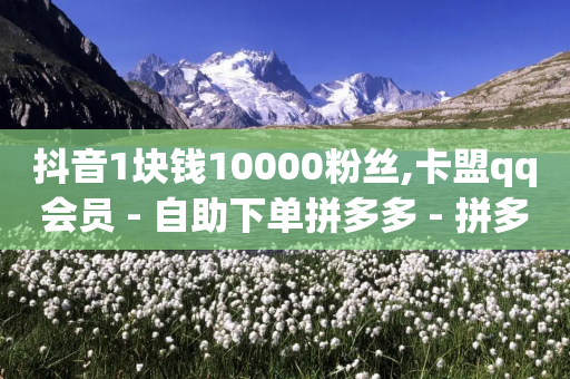 抖音1块钱10000粉丝,卡盟qq会员 - 自助下单拼多多 - 拼多多小程序