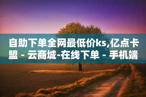 自助下单全网最低价ks,亿点卡盟 - 云商城-在线下单 - 手机端拼多多商家退店