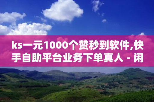 ks一元1000个赞秒到软件,快手自助平台业务下单真人 - 闲鱼刷我想要软件 - 快手最低价下单平台-第1张图片-靖非智能科技传媒