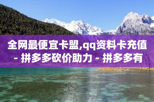 全网最便宜卡盟,qq资料卡充值 - 拼多多砍价助力 - 拼多多有人领到700元吗