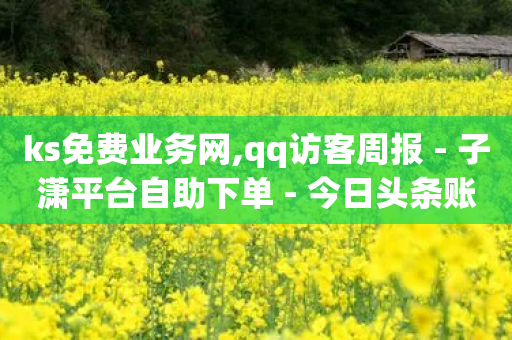 ks免费业务网,qq访客周报 - 子潇平台自助下单 - 今日头条账号购买批发