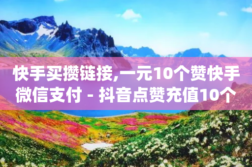 快手买攒链接,一元10个赞快手微信支付 - 抖音点赞充值10个 - dy评论业务商城-第1张图片-靖非智能科技传媒