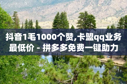 抖音1毛1000个赞,卡盟qq业务最低价 - 拼多多免费一键助力神器 - 拼多多商品免费拿-第1张图片-靖非智能科技传媒