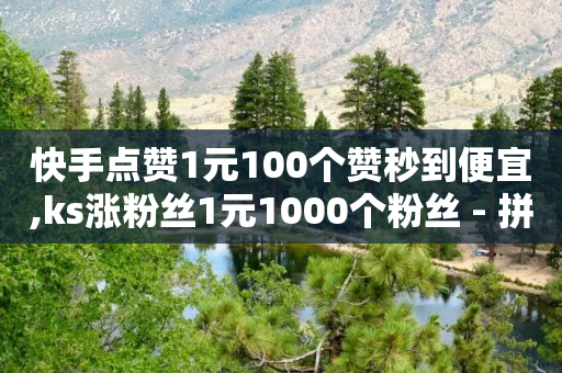 快手点赞1元100个赞秒到便宜,ks涨粉丝1元1000个粉丝 - 拼多多助力机刷网站 - 多多商家客服电话多少