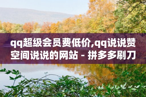 qq超级会员费低价,qq说说赞空间说说的网站 - 拼多多刷刀 - 免费云商城