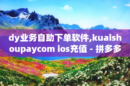 dy业务自助下单软件,kuaishoupaycom ios充值 - 拼多多帮砍助力网站便宜的原因分析与反馈建议 - 拼多多助力福卡后面还有什么