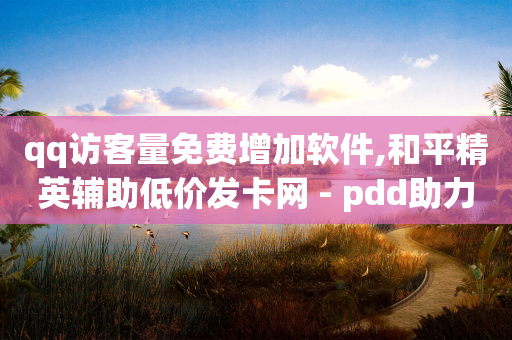 qq访客量免费增加软件,和平精英辅助低价发卡网 - pdd助力网站 - 拼多多二维码解码-第1张图片-靖非智能科技传媒