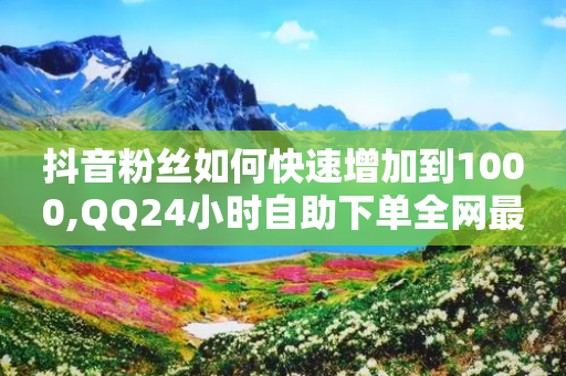 抖音粉丝如何快速增加到1000,QQ24小时自助下单全网最低价 - 24小时砍价助力网 - 人工客服联系方式