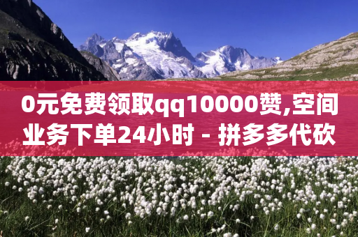 0元免费领取qq10000赞,空间业务下单24小时 - 拼多多代砍网站秒砍 - dy业务下单24小时