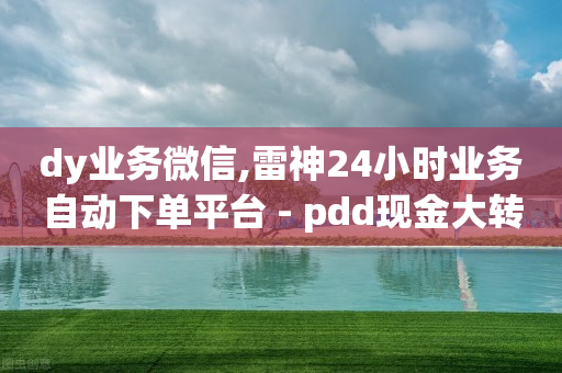 dy业务微信,雷神24小时业务自动下单平台 - pdd现金大转盘助力网站 - 帮别人助力会有风险吗