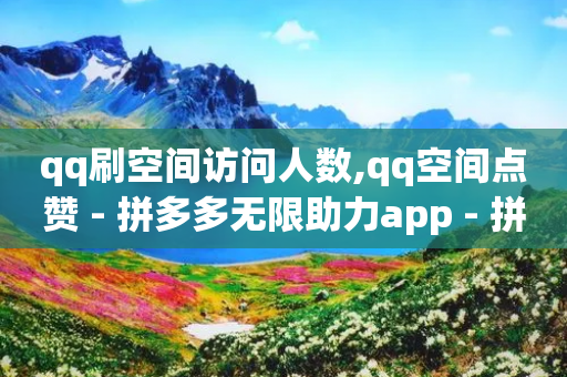 qq刷空间访问人数,qq空间点赞 - 拼多多无限助力app - 拼多多注册类型在哪里-第1张图片-靖非智能科技传媒