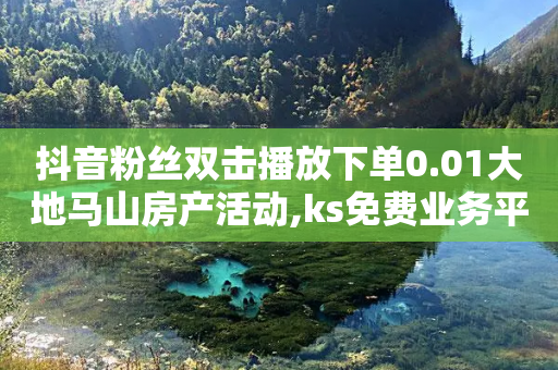 抖音粉丝双击播放下单0.01大地马山房产活动,ks免费业务平台云小店 - 24小时抖音点赞在线 - 千叶卡盟-第1张图片-靖非智能科技传媒