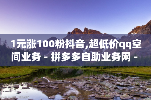 1元涨100粉抖音,超低价qq空间业务 - 拼多多自助业务网 - OOD客服24小时人工服务