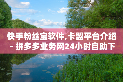 快手粉丝宝软件,卡盟平台介绍 - 拼多多业务网24小时自助下单 - 拼多多怎么还助力了欠费-第1张图片-靖非智能科技传媒