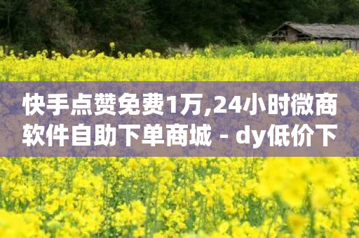 快手点赞免费1万,24小时微商软件自助下单商城 - dy低价下单平台 - 拼多多500人互助群免费-第1张图片-靖非智能科技传媒