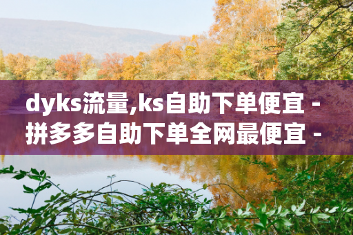 dyks流量,ks自助下单便宜 - 拼多多自助下单全网最便宜 - 拼多多现金大转盘锦鲤附体-第1张图片-靖非智能科技传媒